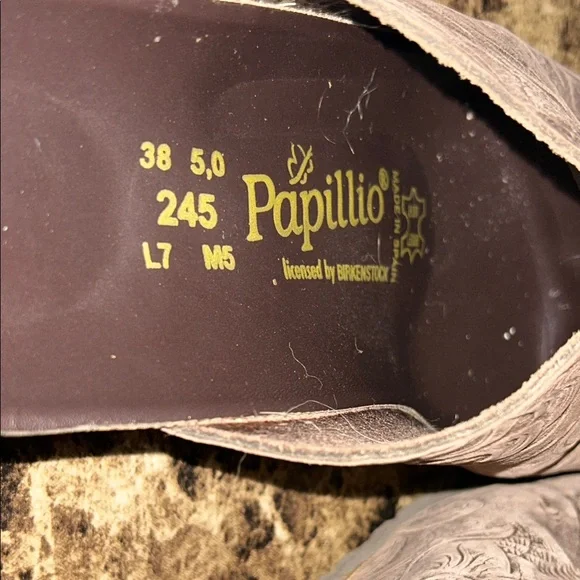 Papillio by Birkenstock Brown Embossed Slip-On Shoes size 7 - Picture 12 of 13